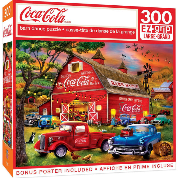 Masterpieces Puzzles Coca-Cola - Barn Dance 300 Piece Ez Grip Puzzle