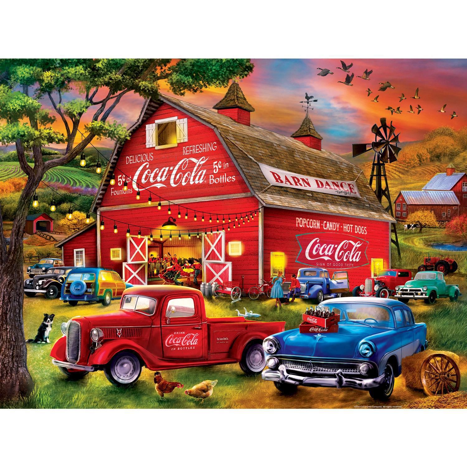 Masterpieces Puzzles Coca-Cola - Barn Dance 300 Piece Ez Grip Puzzle