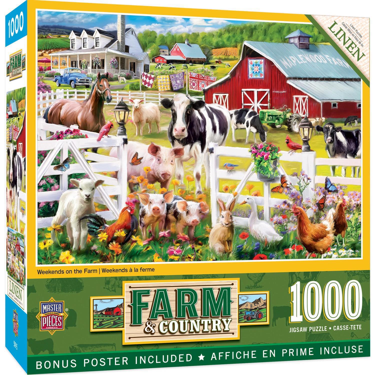 Masterpieces Puzzles Farm & Country - Weekends On the Farm 1000 Piece Puzzle