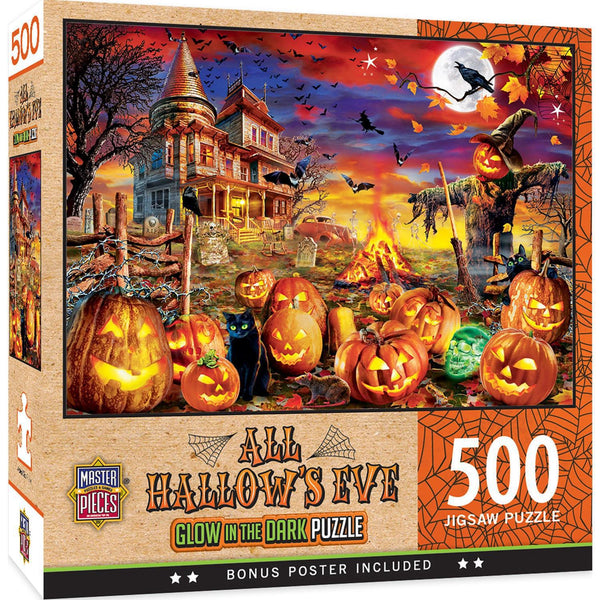 Masterpieces Puzzles Glow in the Dark - All Hallow's Eve 500 Piece Puzzle