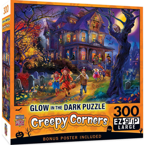 Masterpieces Puzzles Glow in the Dark - Creepy Corners 300 Piece Ez Grip Jigsaw Puzzle