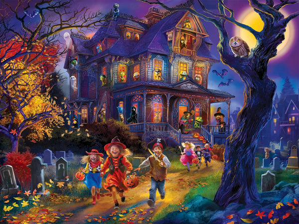 Masterpieces Puzzles Glow in the Dark - Creepy Corners 300 Piece Ez Grip Jigsaw Puzzle