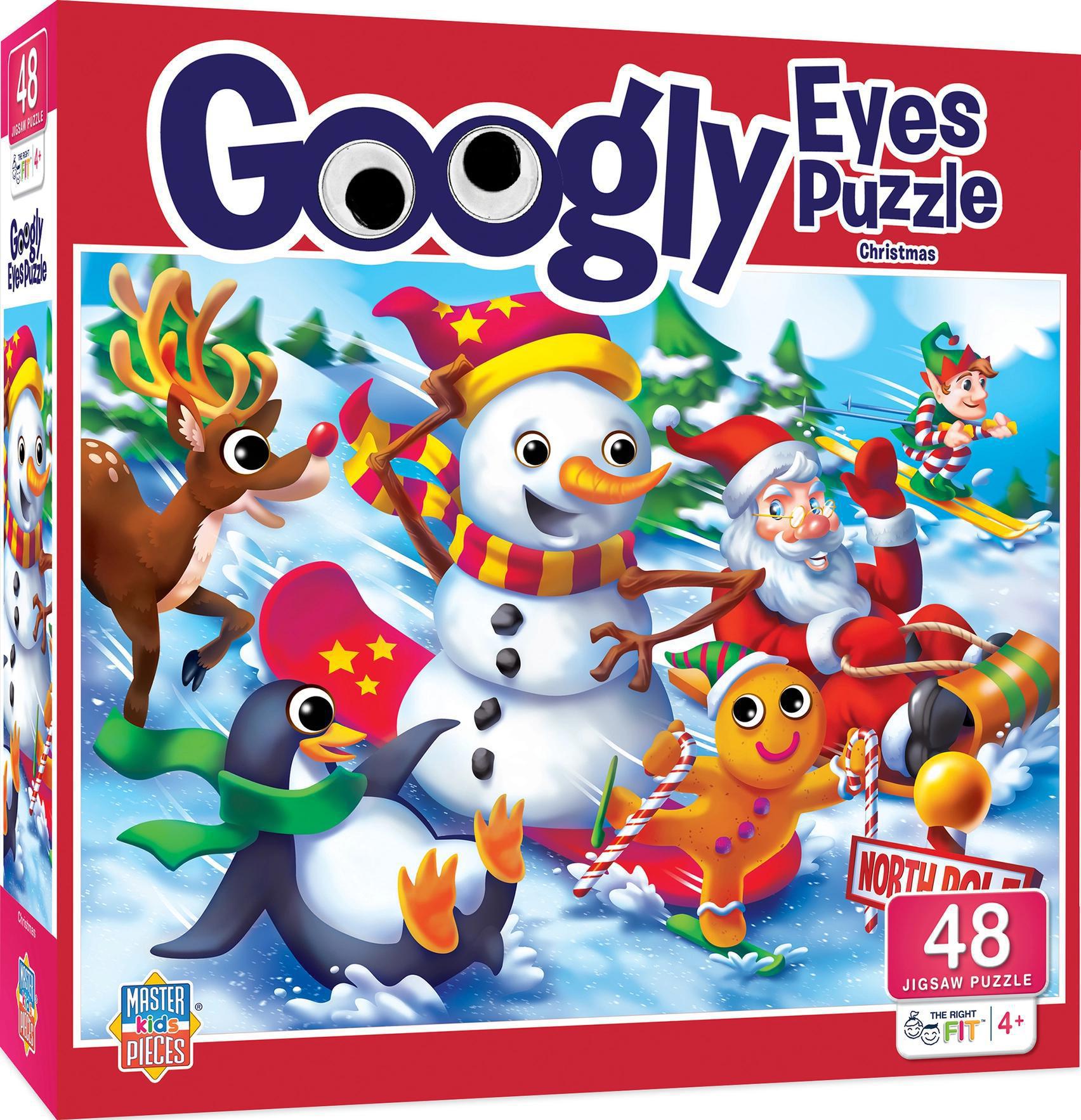 Masterpieces Puzzles Googly Eyes - Christmas Friends 48 Piece Puzzle