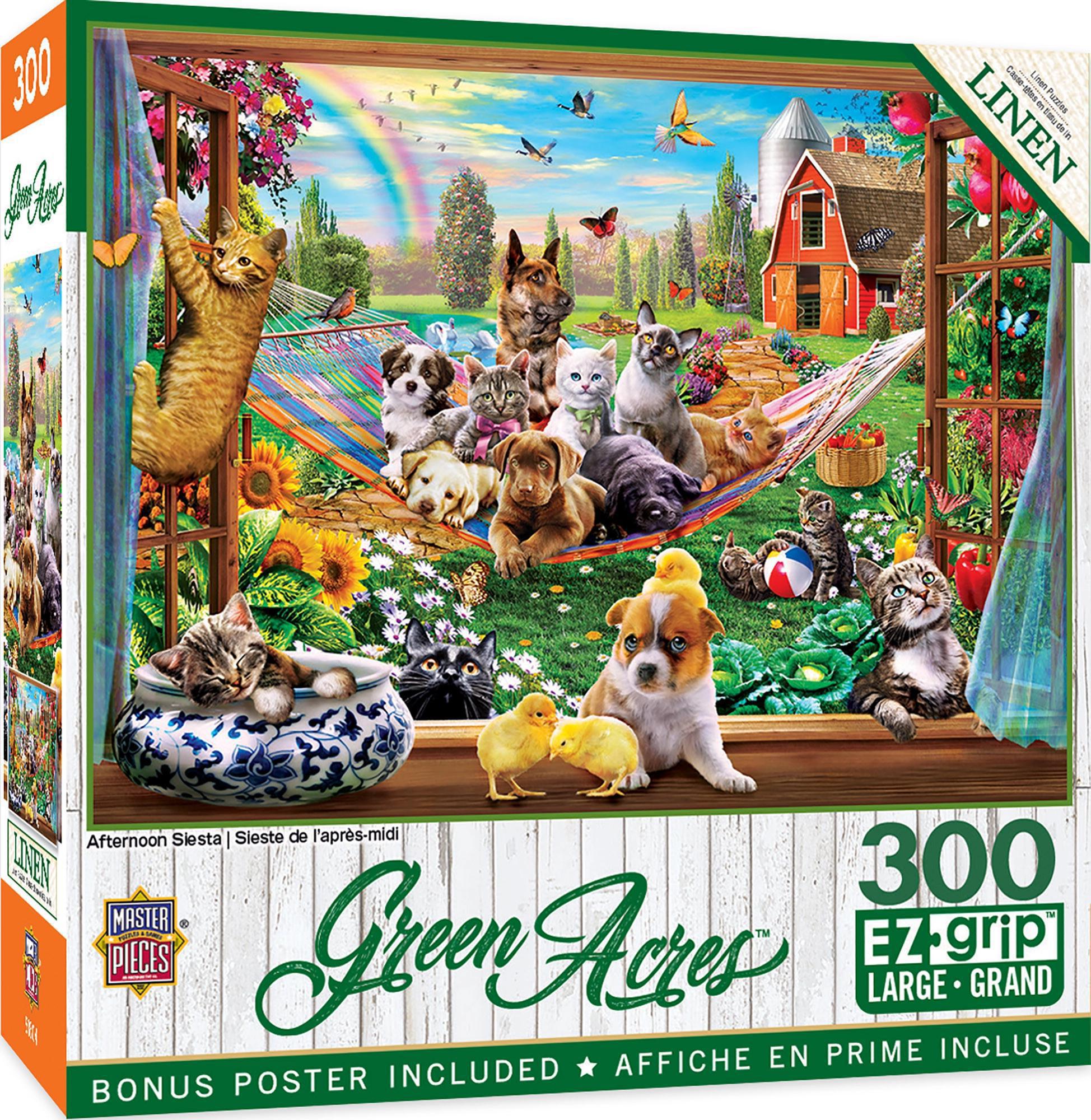 Masterpieces Puzzles Green Acres - Afternoon Siesta 300 Piece Ez Grip Puzzle