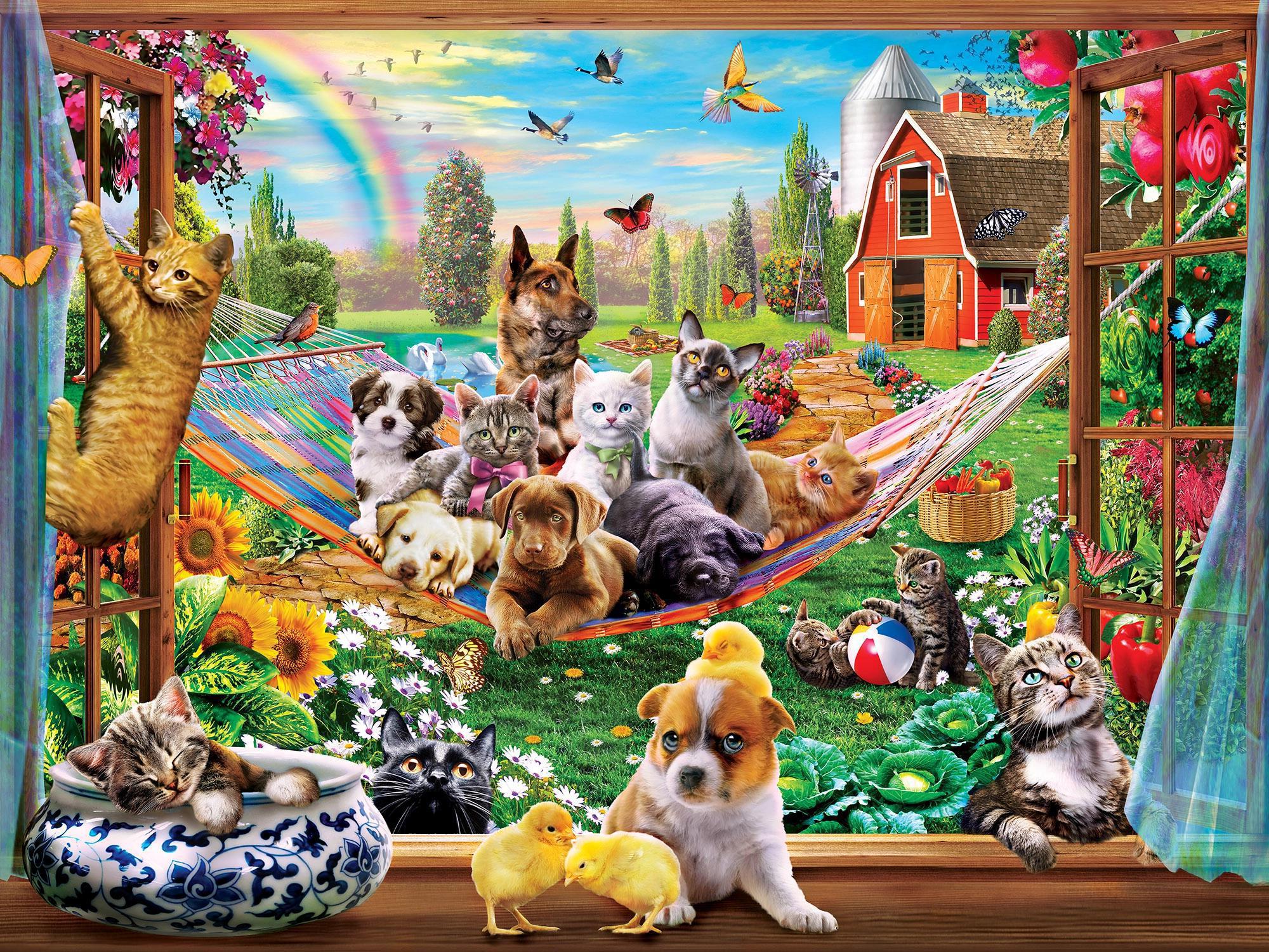 Masterpieces Puzzles Green Acres - Afternoon Siesta 300 Piece Ez Grip Puzzle