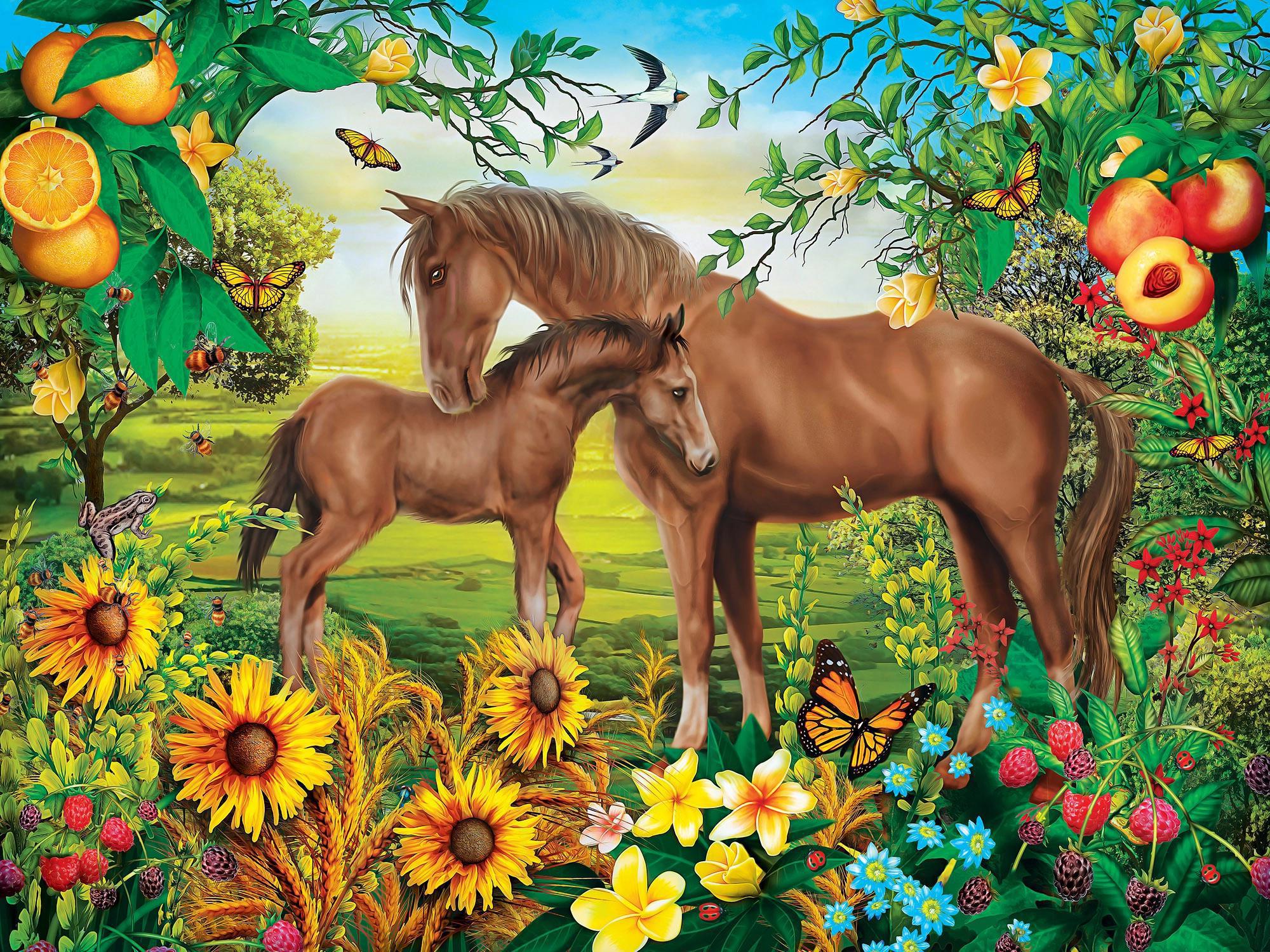 Masterpieces Puzzles Green Acres - Neighs & Nuzzles 300 Piece Ez Grip Puzzle