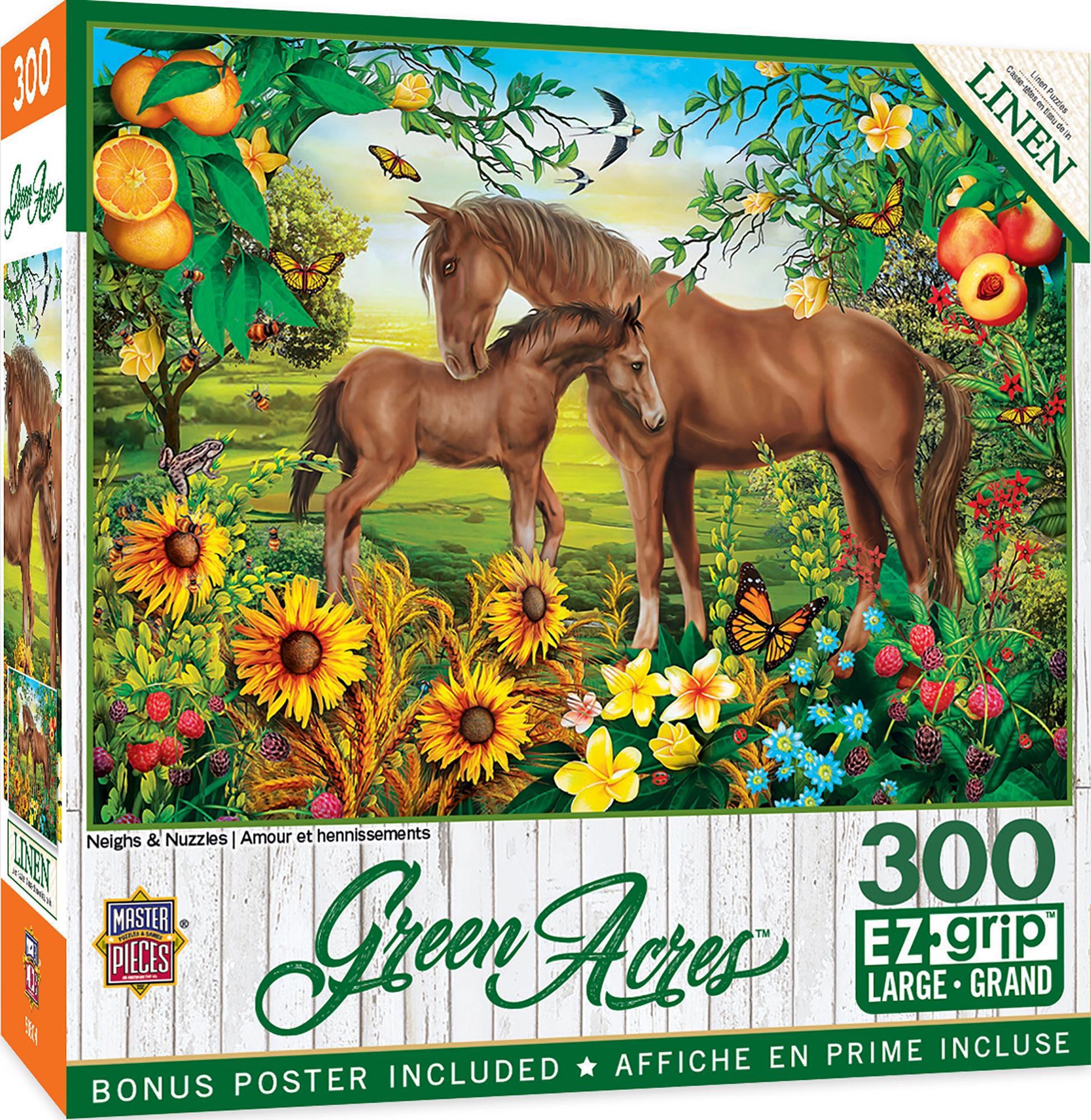 Masterpieces Puzzles Green Acres - Neighs & Nuzzles 300 Piece Ez Grip Puzzle