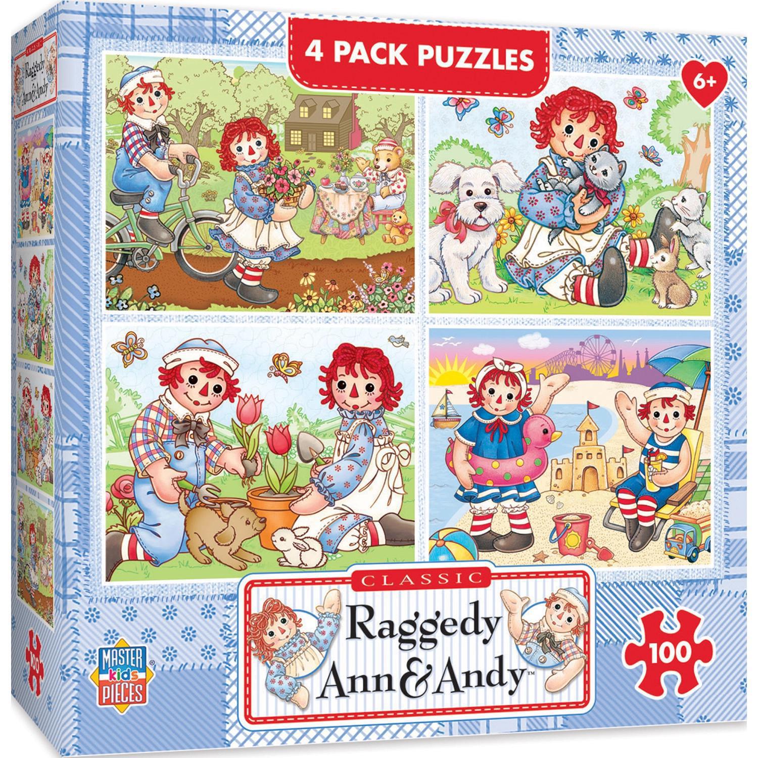 Masterpieces Puzzles Raggedy Ann 4-Pack 100 Piece Puzzles