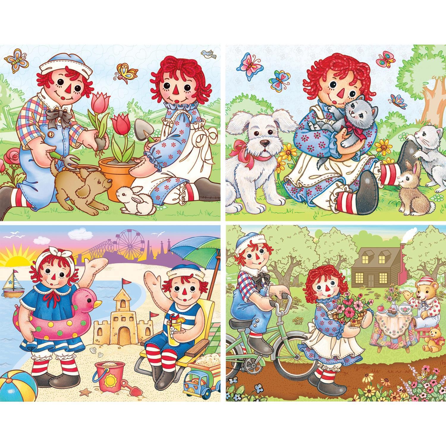 Masterpieces Puzzles Raggedy Ann 4-Pack 100 Piece Puzzles