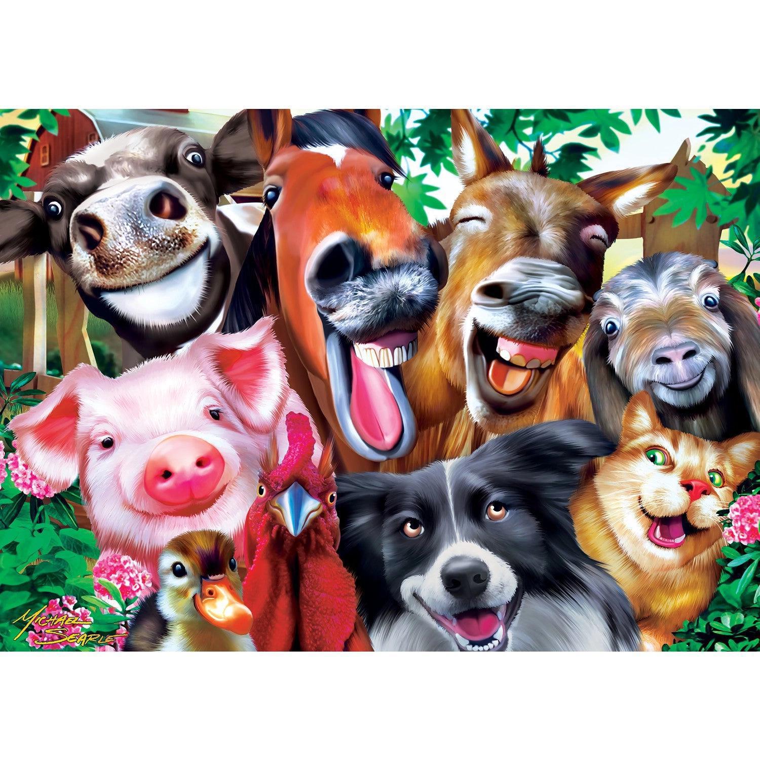 Masterpieces Puzzles Selfies - Barnyard Grins 500 Piece Puzzle