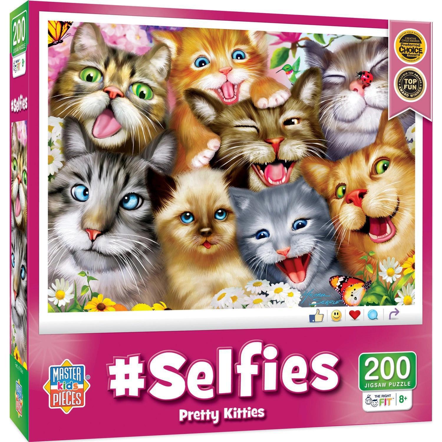 Masterpieces Puzzles Selfies - Pretty Kitties 200 Piece Puzzle