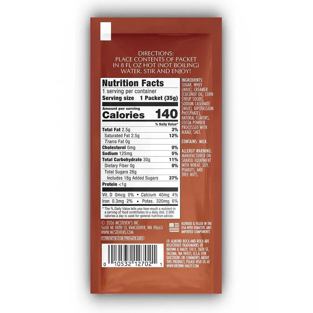 Mc Steven's Almond Roca™ Cocoa (1.25oz Packet) Mc Steven's Almond Roca™ Cocoa (1.25oz Packet)