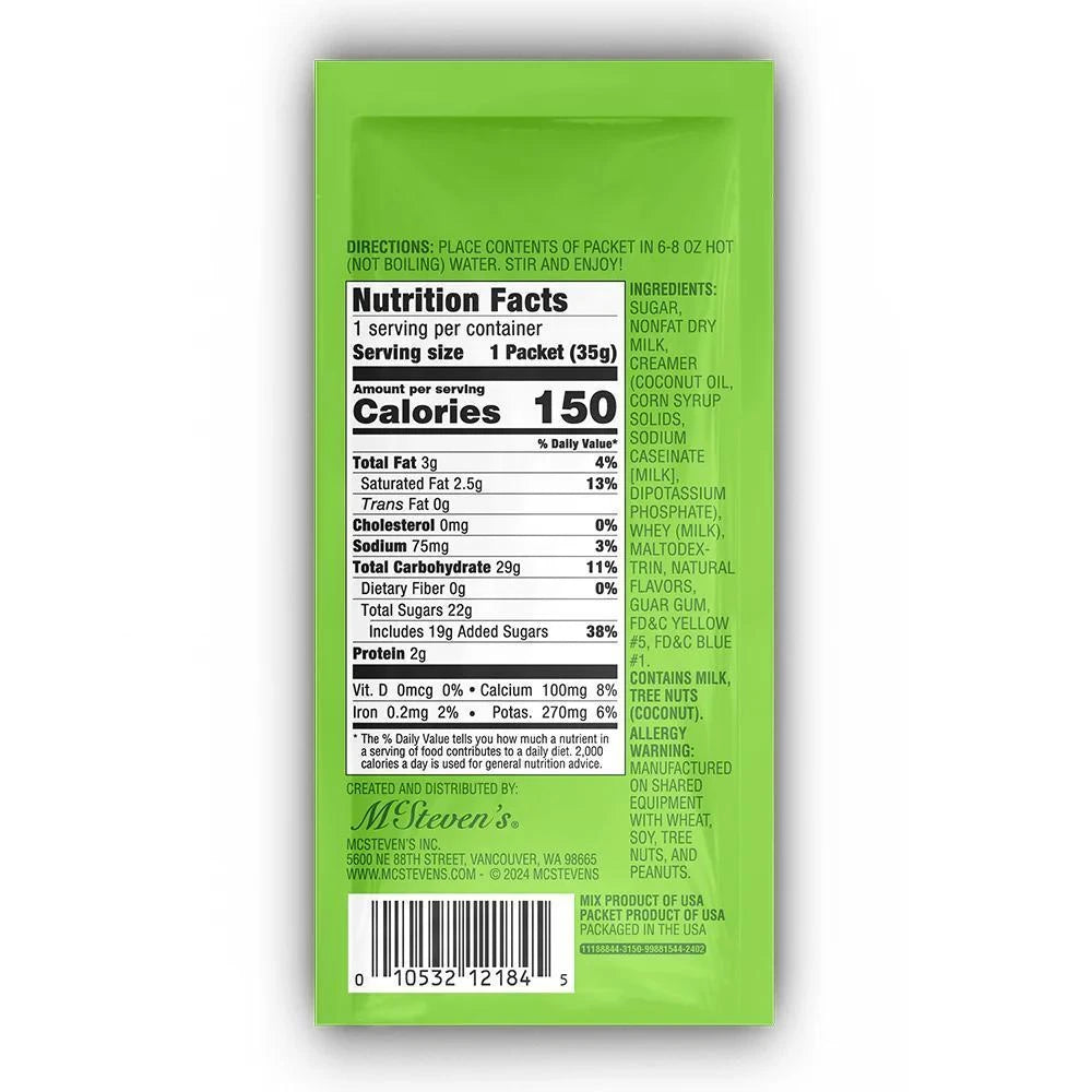 Mc Steven's Dino Green Hot Chocolate (1.25oz Packet Mc Steven's Dino Green Hot Chocolate (1.25oz Packet