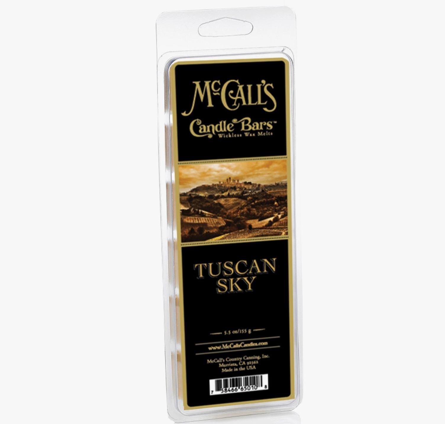 McCall's Candle Bars Wax Melts | Tuscan Sky