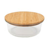 Round Glass Container with Bamboo Lid Medium