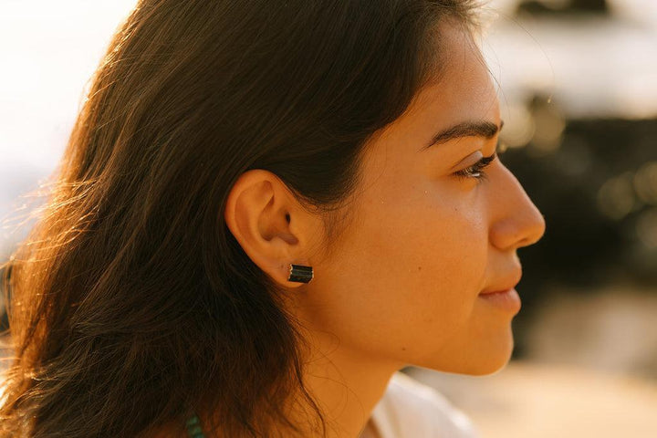 Meghan Bo Black Tourmaline Post Earrings