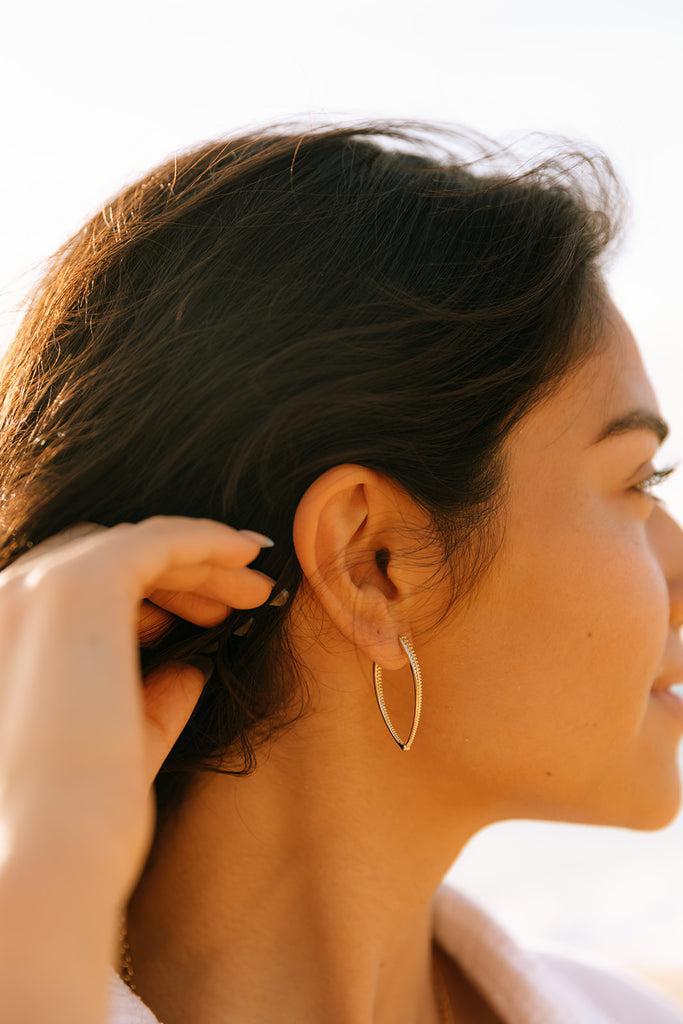 Meghan Bo Dotted Oval Hoops