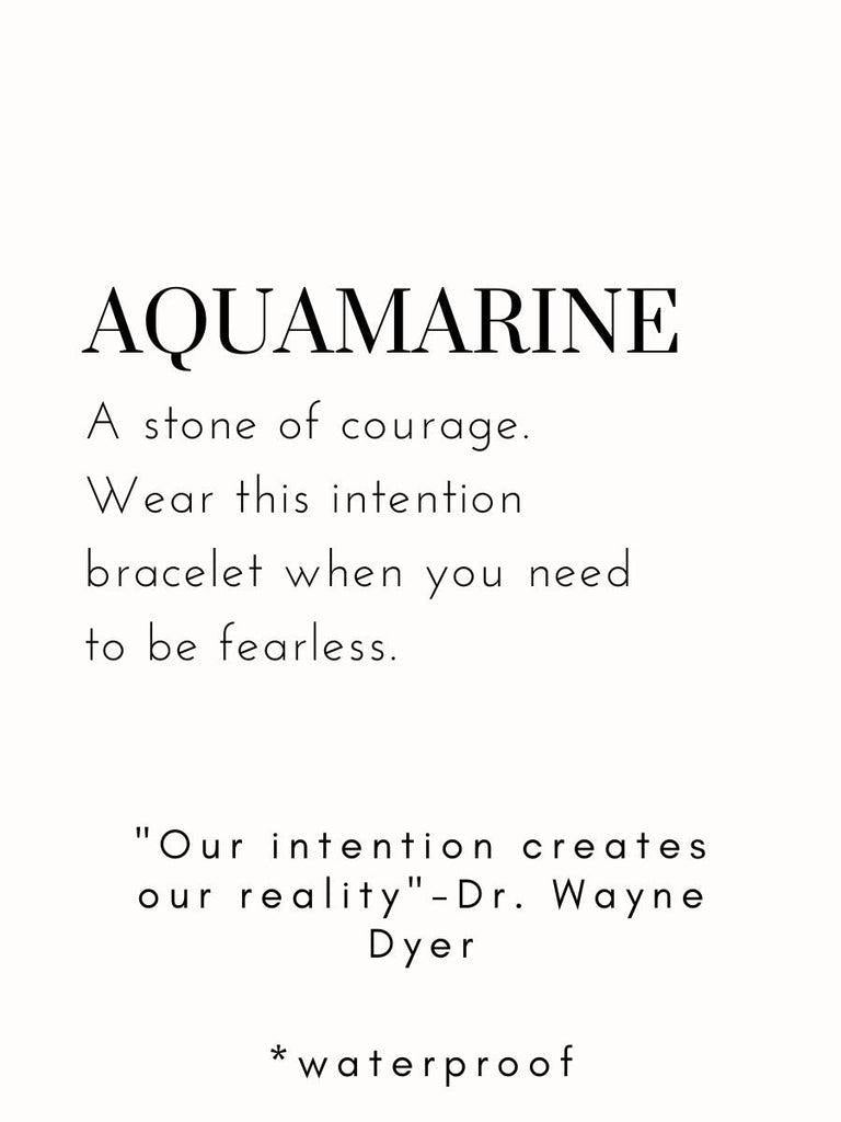 Meghan Bo Intention Bracelet Aquamarine- Courage
