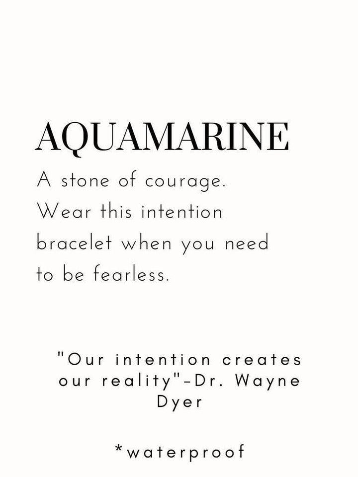 Meghan Bo Intention Bracelet Aquamarine- Courage