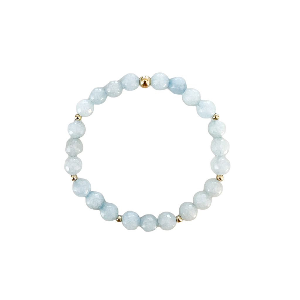 Meghan Bo Intention Bracelet Aquamarine- Courage
