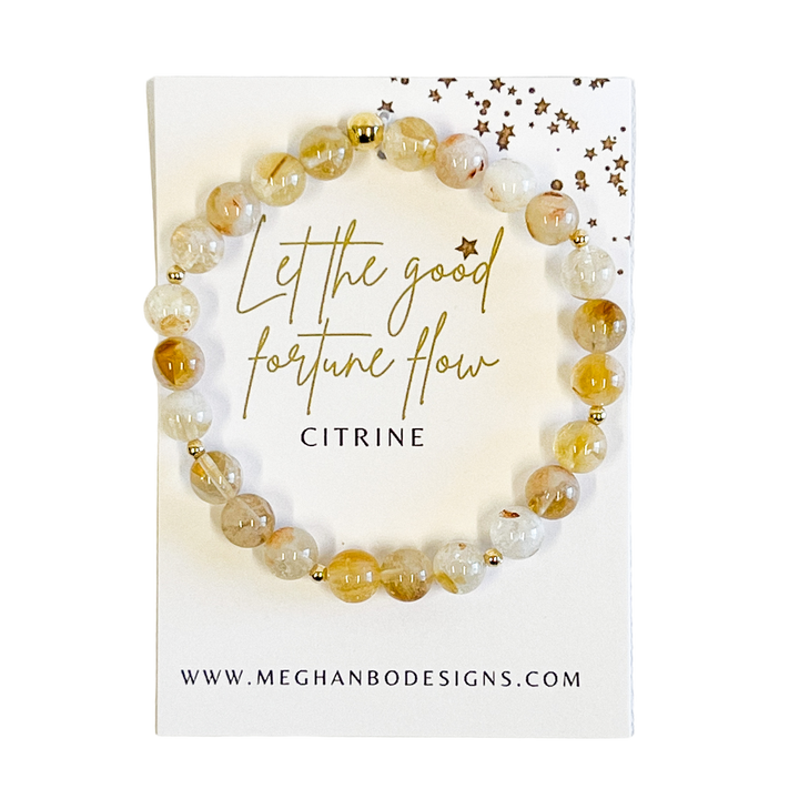 Meghan Bo Intention Bracelet Citrine- Luck