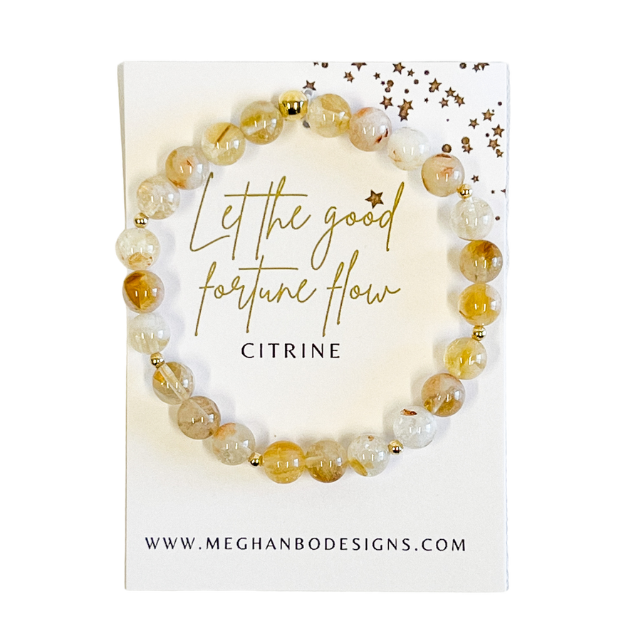 Meghan Bo Intention Bracelet Citrine- Luck