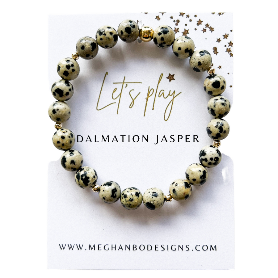 Meghan Bo Intention Bracelet Dalmation Jasper- Happiness
