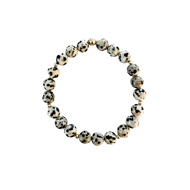Meghan Bo Intention Bracelet Dalmation Jasper- Happiness