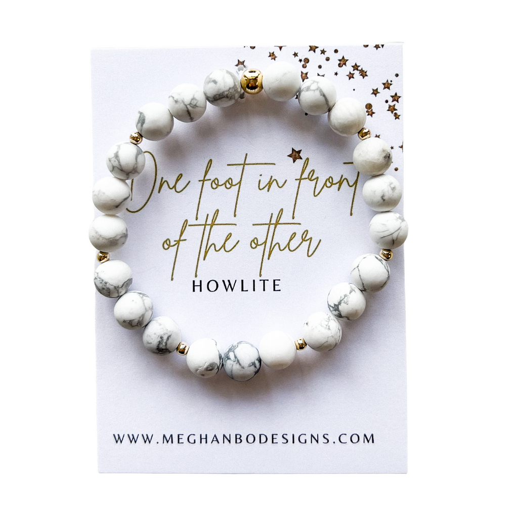 Meghan Bo Intention Bracelet Howlite- Grounding