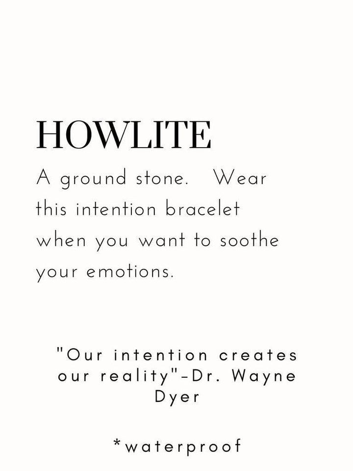 Meghan Bo Intention Bracelet Howlite- Grounding