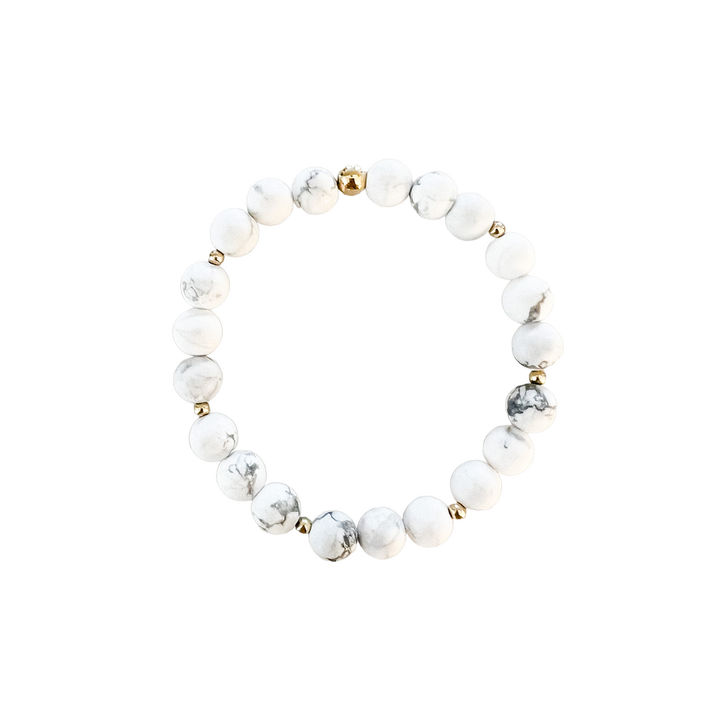 Meghan Bo Intention Bracelet Howlite- Grounding