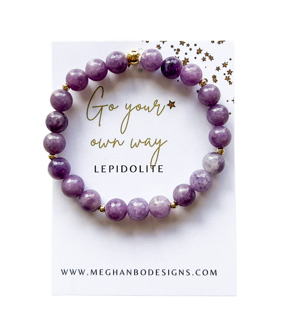 Meghan Bo Intention Bracelet Lepidolite- Independence