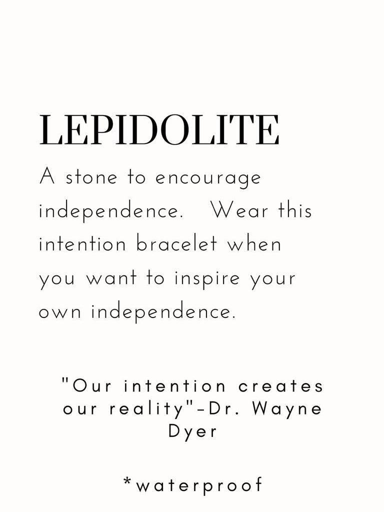 Meghan Bo Intention Bracelet Lepidolite- Independence