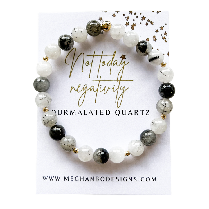 Meghan Bo Intention Bracelet Tourmalated Quartz- Positivity