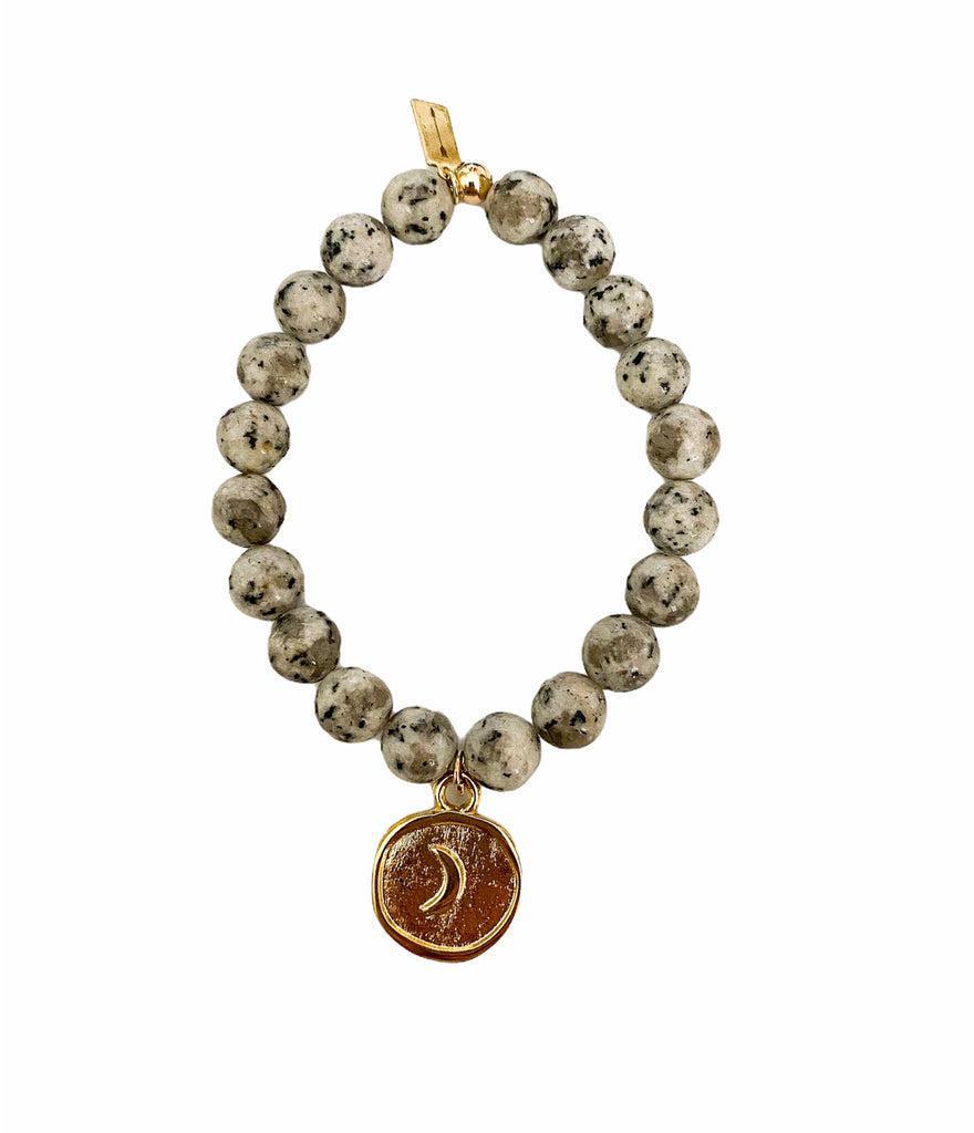 Meghan Bo Moon Spotted Jasper Beaded Bracelet