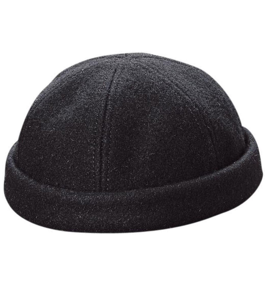 Melton Wool Watchcap Beanie | Black Melton Wool Watchcap Beanie | Black