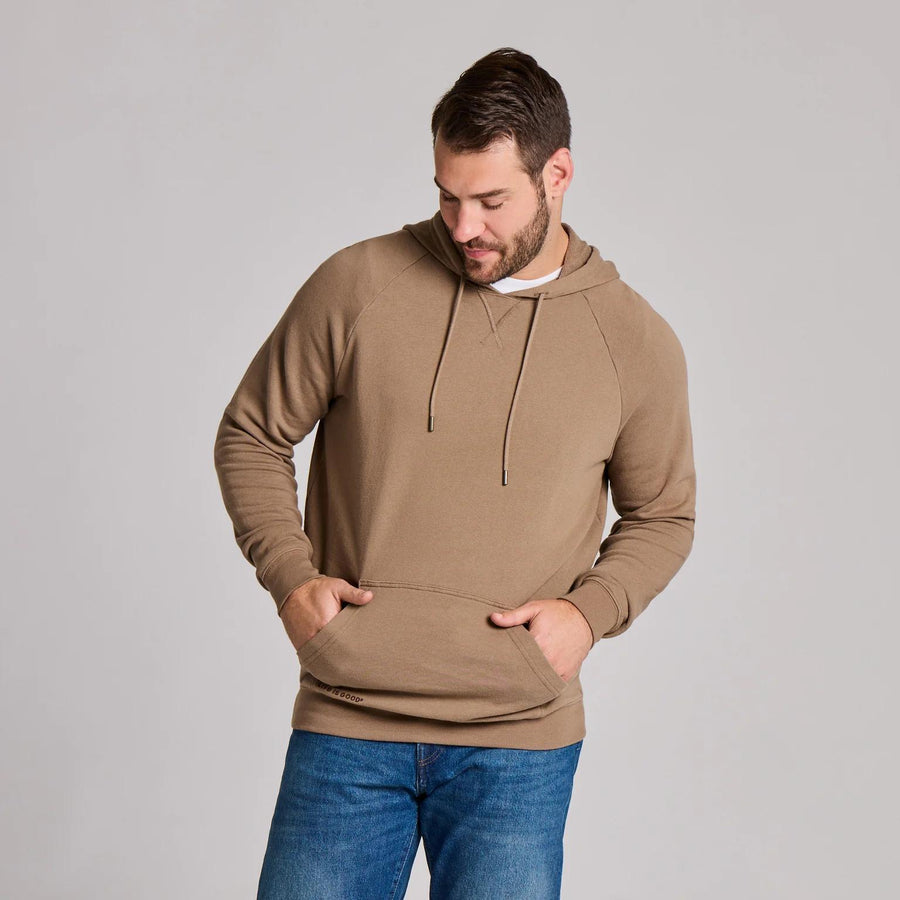 Men's Solid French Terry Pullover Hoodie Mushroom Brown Men's Solid French Terry Pullover Hoodie Mushroom Brown
