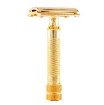 Merkur Double Edge Safety Razor | Straight Cut, Extra Thick Handle, Gold 34G Merkur Double Edge Safety Razor | Straight Cut, Extra Thick Handle, Gold 34G