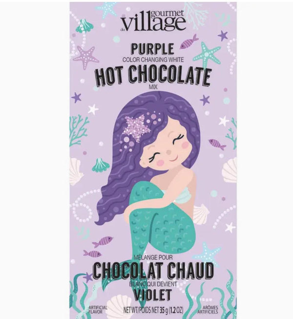 Gourmet Du Village Color changing Hot Chocolate Mix Packet Mermaid Purple