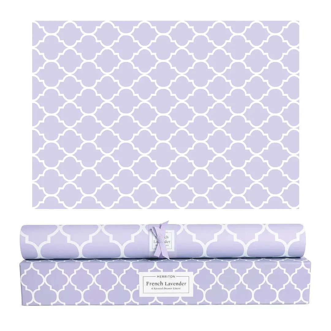 Merriton Botanical French Lavender Scented Drawer Liner Merriton Botanical French Lavender Scented Drawer Liner