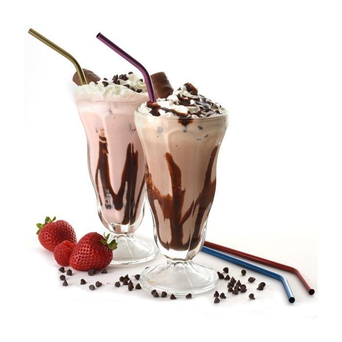 Metallic Drinking Straws w/2 Cleaning Brushes Metallic Drinking Straws w/2 Cleaning Brushes