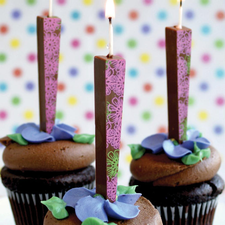 Edible Chocolate Birthday Candles Milk Flowers Edible Chocolate Birthday Candles