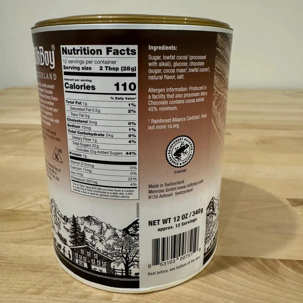 Milkboy Swiss Hot Cocoa 12oz. - New 100% Natural Milkboy Swiss Hot Cocoa 12oz. - New 100% Natural