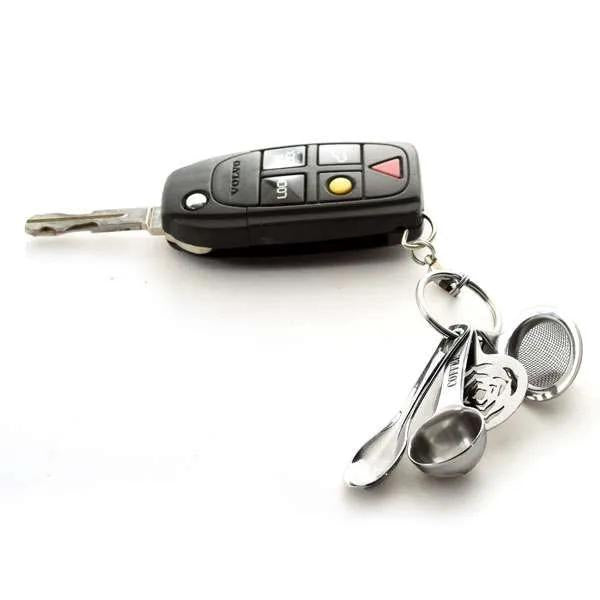 MINI COFFEE ACCESSORIES KEY CHAIN, SET OF 4 MINI COFFEE ACCESSORIES KEY CHAIN, SET OF 4