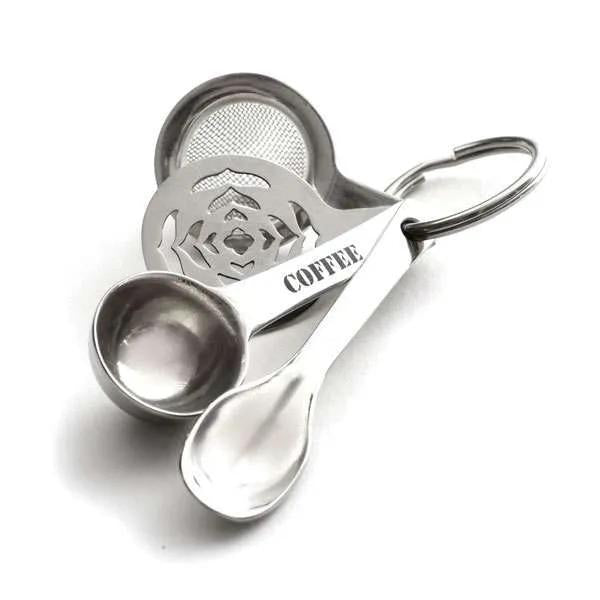 MINI COFFEE ACCESSORIES KEY CHAIN, SET OF 4 MINI COFFEE ACCESSORIES KEY CHAIN, SET OF 4