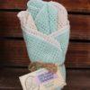 Woven Dishcloths 100% Cotton USA Made Mint Green & Natural Woven Dishcloths 100% Cotton USA Made