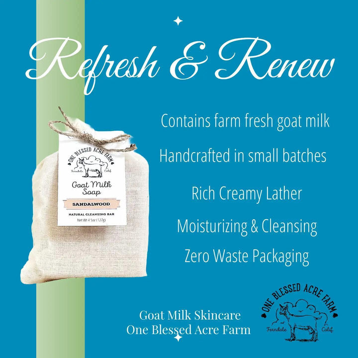 Moisturizing Goat Milk Soap | Sandalwood Moisturizing Goat Milk Soap | Sandalwood