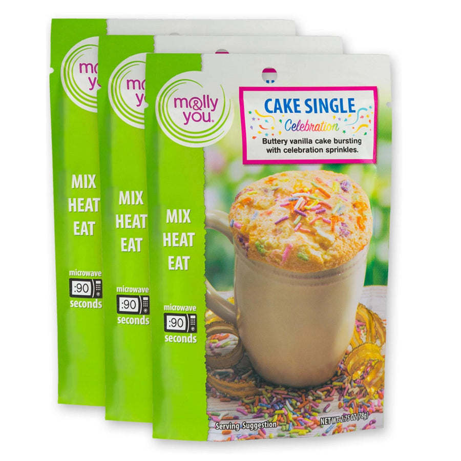 Molly & You Single Serve Cake Mug Mix | Celebration Cake Molly & You Single Serve Cake Mug Mix | Celebration Cake