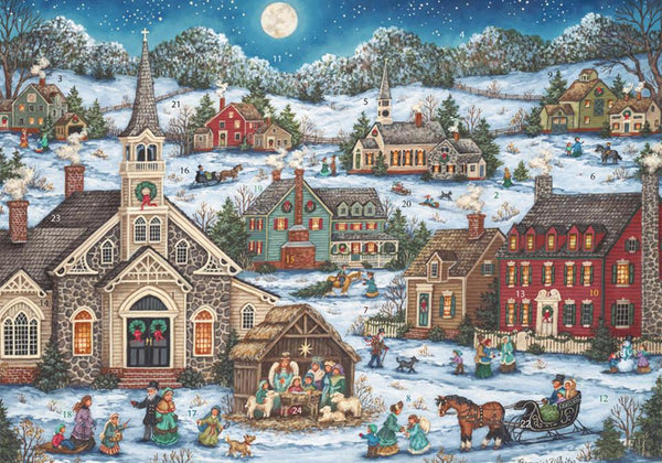 Vermont Christmas Company Traditional Advent Calendar Moonlit Christmas Vermont Christmas Company Traditional Advent Calendar