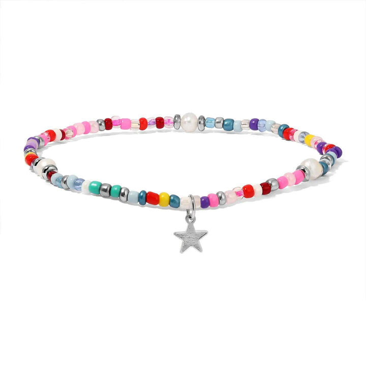 My Fun Colors Anklets Ankle Bracelets Multi-Colored Seed Beads and Pearls My Fun Colors Anklets Ankle Bracelets